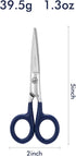 Small Sharp Embroidery Scissors - 5" Precision Tiny Stainless Steel Detail Needlework Shears for Sewing Trimming Fabric Thread Yarn, Comfort Blue ...