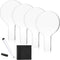 4 Pieces Mini Dry Erase Answer Paddles Acrylic Answer Board Double-Sided Answer Paddles Quick Response Board with Handle for Teaching Games Home O...