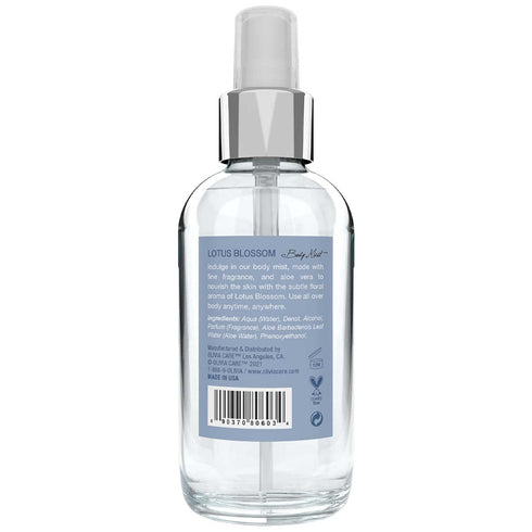 Olivia Care Body Mist Spray Made with Natural Lotus Blossom Fragrance Scent - Refreshing, Soothing & Cooling- Eliminate Odor with Fresh Aroma...