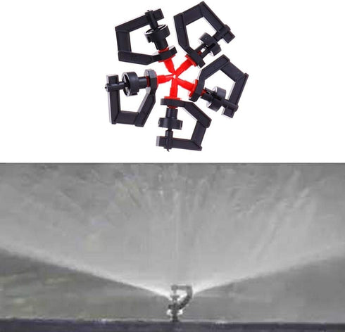 100Pcs G Type 360° Micro Rotary Tripod Nozzle Sprinklers Head Refractive Misting Irrigation Plant Rotating Refraction Sprinkler Atomizing Nozzle L...