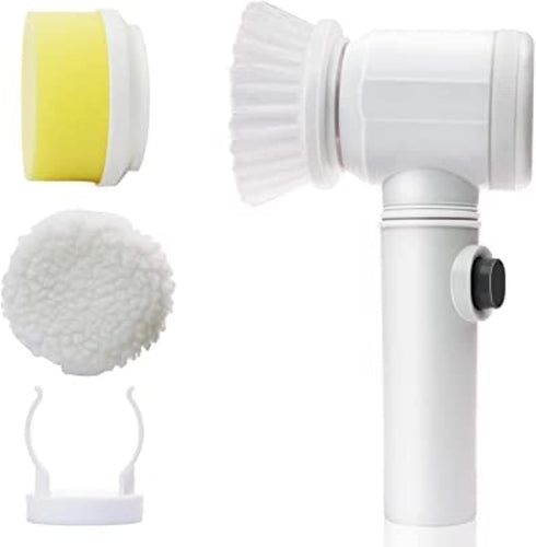 Whitecloud TRANSFORMING HOMES® 811-7 Electrically Driven Magic Brush for Tiles; Sink Wash Basin Cleaning Brush,5 in 1 Magic Scrub Brush andheld Po...