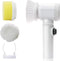 Whitecloud TRANSFORMING HOMES® 811-7 Electrically Driven Magic Brush for Tiles; Sink Wash Basin Cleaning Brush,5 in 1 Magic Scrub Brush andheld Po...