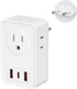 European Travel Plug Adapter, Type C International Power Adaptor Charger with 4 AC Outlets 3 USB Ports(1 USB C), US to Most Europe EU German Frenc...