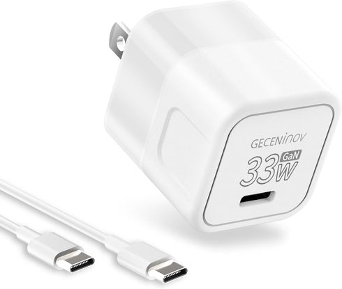 USB C Charger, GECENinov Gan 33w Charger Type C Fast Charging Block, Wall Plug Compatible with Galaxy S23 Ultra, i-Phone 14 Pro, Pixel 7 Pro / 6, ...