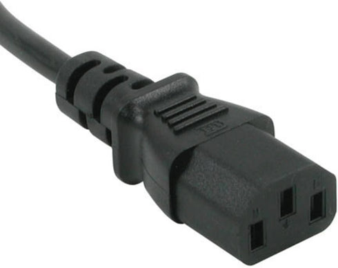 C2G Legrand Universal Replacement Power Cord, 18 AWG Computer Power Cord, 3 Pin Power Cord 12 Feet, Black Power Extension Cord, 12 ft Computer Pow...