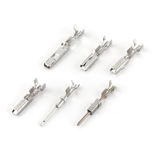 260Pcs 26values Connector Pins Terminal Automotive Car Electrical 1/1.5/1.8/2.2/2.8/3.5mm Wire Removal Non-Insulated Plug Male & Female Crimp...