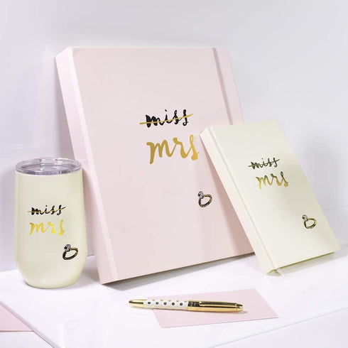 Kate Spade New York Bridal Journal Notebook, 8.25" x 5.25" Hardcover Journal with 200 Lined Pages, Miss to Mrs....