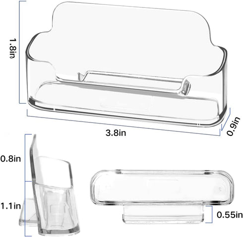 vrupin 4 Pack Business Card Holder for Desk,Clear Acrylic Business Card Holder Display for Men, Business Card Display Business Card Stand for Exhi...