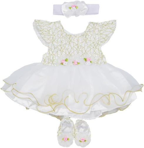 MAIHAO Reborn Baby Dolls Clothes for 17-22 Inch Newborn Baby Doll Girl, Baby Doll Clothes Outfit Accessories fit 17-22 Inch Baby Doll Girl (White ...
