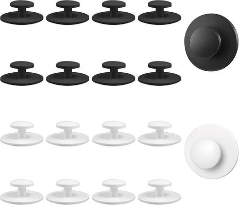 Self-Stick Drawer Knobs Pull Handle, 20pcs Plastic Round Self-Adhesive Handle Cabinet Knobs Auxiliary Pulls Helper for Windows, Wardrobes, Cabinet...