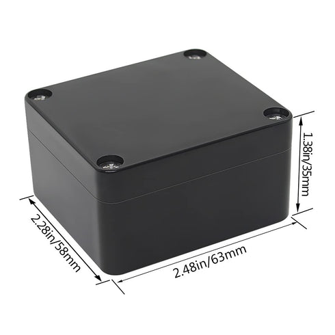 LeMotech Electrical Box ABS Plastic Project Box IP65 Waterproof Junction Box Project Case Universal Enclosure for Electronics Black 2.48x 2.28x 1....