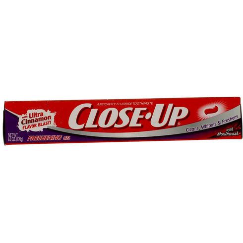 Close-Up Close-Up Cinnamon Red Gel Anticavity Fluoride Toothpaste, 6 oz (Pack of 2)...