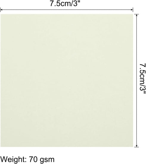 MECCANIXITY 100 Sheet Origami Paper Double Sided Creamy-White 3x3 Inch Square Sheet for Art Craft Project, Beginners, Gifts Decor...