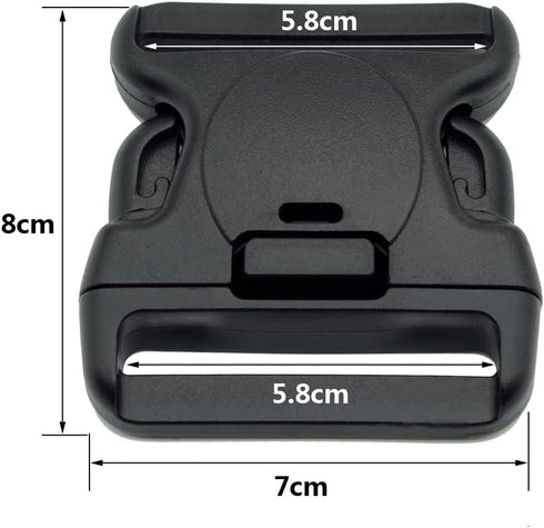 Replacement Buckle System for 2-1/4in Duty Belt, Triple Lock,2-Pack, Black...