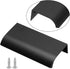 12Pcs 80mm/3.15" Mount Finger Edge Pull, Furniture Drawer Handles, Aluminum Concealed Handle for Home Kitchen Door Drawer Cabinet with Screws (Bla...
