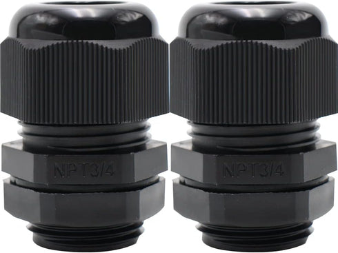Cable Glands 3/4 Inch Nylon Waterproof Cable Connector With Lock Nut And Gaskets IP68 Waterproof Cable Range 13-18mm Cord Gland Connectors Electri...