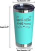 Bevvee Need Coffee Right Meow - Insulated Coffee Tumbler Cup with Sliding Lid - Stainless Steel Insulated Mug - Cat Themed Coffee Gifts - Teal...