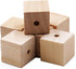 100PCS Unfinished Square Wood Beads with Holes Natural Blank Wood Cubes for DIY Craft (12mm-0.47inch)...