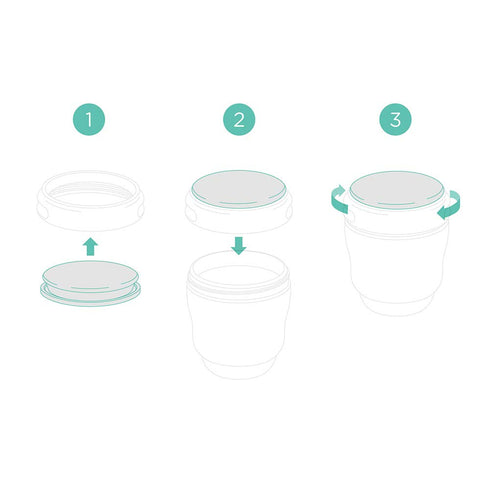 Olababy 4 Piece Milk Storage Feeding Discs...