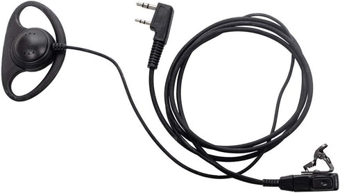 Caroo D Shape Earpiece Headset with Mic PTT Compatible with Baofeng UV-5R BF-888S BF-F8HP BF-F9 UV-82 UV-82HP UV-82C Kenwood TK-2107 TK-3107 Walki...