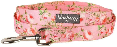 Blueberry Pet 9 Patterns Durable Spring Scent Inspired Floral Rose Baby Pink Dog Leash 5 ft x 3/4", Medium, Leashes for Dogs...