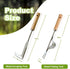 2 Pcs Stainless Steel Manual Weeder Tool Set - V-Shaped Fork & Crack Weeder for Deep Root Digging, Crevice Weeding Tool, Wood Handle Gardening Too...