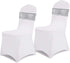 SquarePie Pack of 10 Sequin Chair Sashes Silver Sparkling Bands Decorative Bows for Wedding Banquet Party Event Decor...