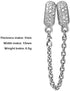 MagiDeal Heart Clasp Safety Chain Charm Plated Silver Clip Lock Stopper Charm Spacer Beads for Charms Bracelets (Crystal Safety Chain)...