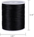 2.0 mm Nylon Satin Cord Thread Beading String for Macrame, Friendship Bracelets,Chinese Knotting,Necklaces,Jewelry Making 109 Yards (Black)...