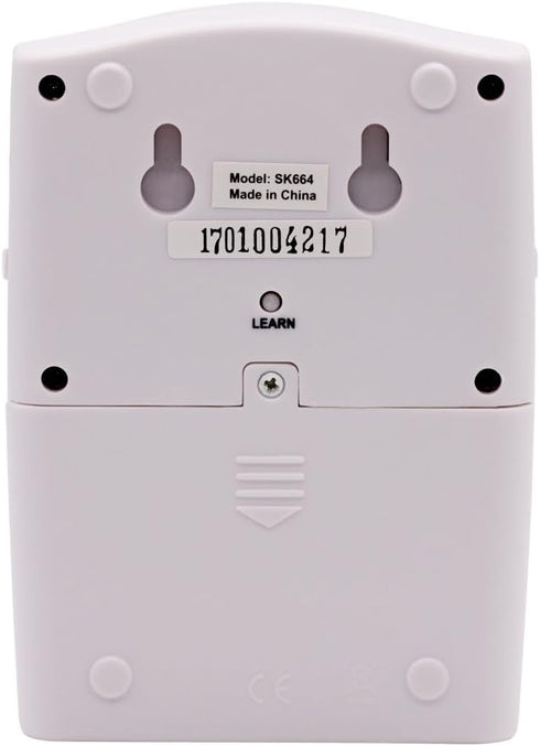 Ideal Security SK664 Wireless Chime 6 Different Sounds, LED Alert, Battery Powered, Works with All SK6 Sensors, White...
