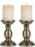 2 Pcs Bronze Iron Pillar Candle Holders, Most Ideal for 3" Pillar Candle, Gifts for Wedding, Party, Home, Spa, Reiki, Votive Candle (2 x S)...