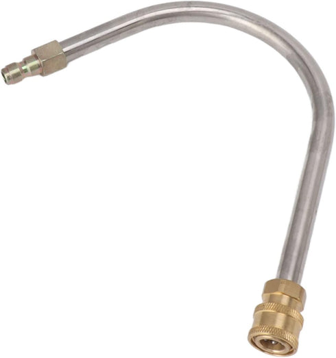Pressure Washer Extension Wand, 45 Degree Curved 1/4 Inch Quick Connect Erosion Resistant 4000psi Pressure Washer Spray Lance for Hard to Touch Ar...