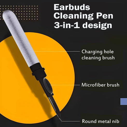 Airpods Cleaner Kit,Earbuds Cleaning kit for Airpods Pro 1 2 3, Multi-Function Cleaning Tool with Brush Flocking Sponge for Wireless Earphones Blu...