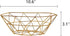 Geometric Metal Wire Fruit Bowl, Iron Arts Fruit Storage Baskets for Kitchen Counter (Gold, Normal)...