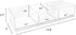 Isaac Jacobs Large 3-Compartment Acrylic Stackable Organizer (12.9" L x 5" W x 2.7" H), Multi-Sectional Tray & Storage Solution for Makeup, Craft ...