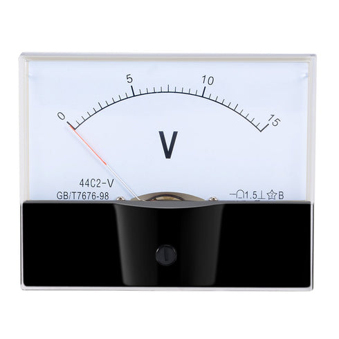 uxcell DC 0-15V Analog Panel Voltage Gauge Volt Meter 44C2 1.5% Error without Pulse...