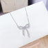 Rhinestone Bow Necklace for Women, Tiny Dainty 14K Gold Plated Bowknot Pendant Choker Necklace Makes A Cute Bow Jewelry Gift for Women Girls...
