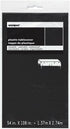Black Solid Rectangular Plastic Table Cover (54" x 108") 1 Count - Elegant Design & Premium Quality, Ideal For Parties, Events & Everyday Use...