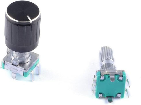 5Pcs 360 Degree Rotary Encoder Code Switch Digital Potentiometer with Push Button 5 Pins and Knob Cap for Arduino (Pack of 5) CYT1100...