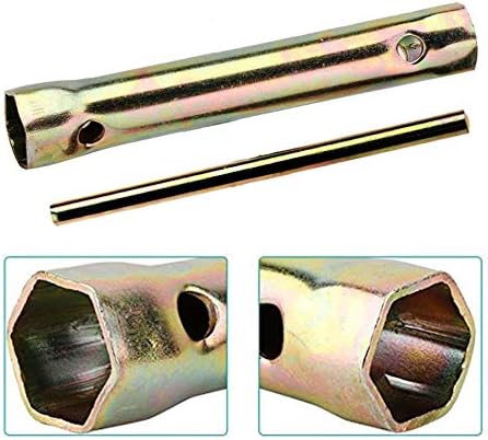 Pair of 16-18mm(5/8-45/64'') Double Ended 150mm(5-7/8") Length Motorcycle Ignition Spark Plug Spanner Deep Reach Socket Wrench Tool with TommyBar...