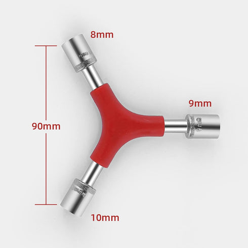 Y-Shaped 3 Way Wrench Portable Lightweight Steel Chrome Plating, Y-Type Inner Hexagon Spanner Y-Type Socket Wrench for Bicycle Cycling Repair Hard...