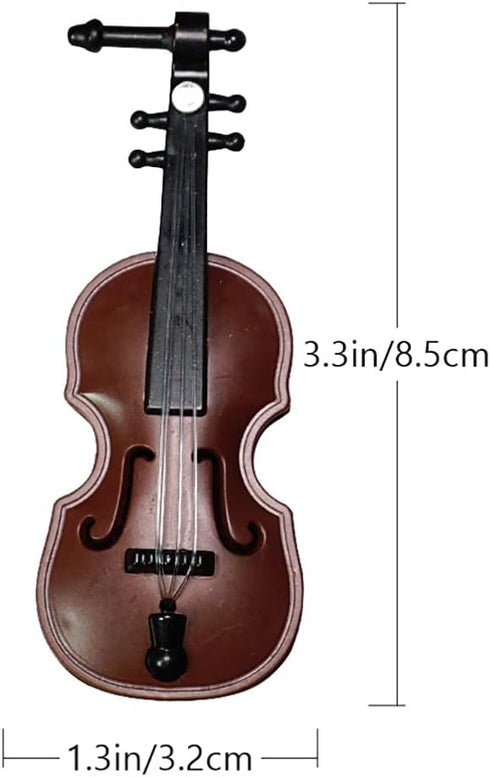 BESTOYARD 20 Sets Miniature Violin Tiny Violin Mini Musical Instrument Miniature Violin Model Dollhouse Furniture Crafts Ornament for Dollhouse Fa...