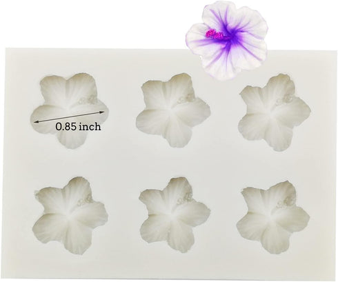 Flower Silicone Mold, Hibiscus Flower Fondant Molds for DIY Chocolate Candy Desserts Pudding Gum Paste Cupcake Cake Topper Decoration Polymer Clay...