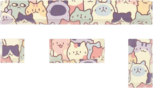 4 Keys PBT Keycaps Cute Cats Keycaps Dye Sublimation Cherry Profile Keycaps with Puller for Cherry Mx Gateron Kailh Switch Mechanical Keyboard...