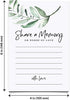 Bliss Collections Share a Memory Cards, Rustic Greenery, Cards for Weddings, Showers, Birthdays, Celebration of Life, Funeral, Retirement, Going A...