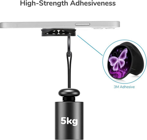 2 Pack Phone Finger Expanding Stand Holder Kickstand Hand Grip Widely Compatible with Almost All Phones and Cases- Purple Butterfly&Blue Butterfly...