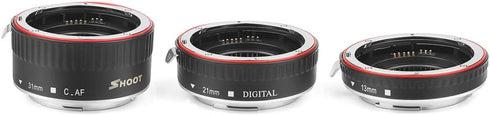 D&F AF Auto Focus Macro Extension Tube Set EOS EF/EF-S Lens Close-ups for Canon EOS EF Lens Such as Canon 7D,500D,600D,700D,5D, Rebel T2i, T3i, T5...