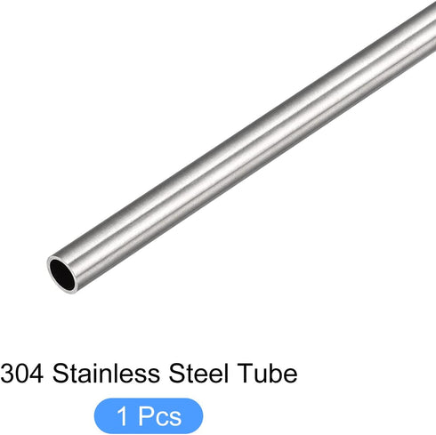 304 Stainless Steel Tube (4mm OD x 0.4mm T x 250mm L), Straight Tubing - for Home Furnishing, Machinery...