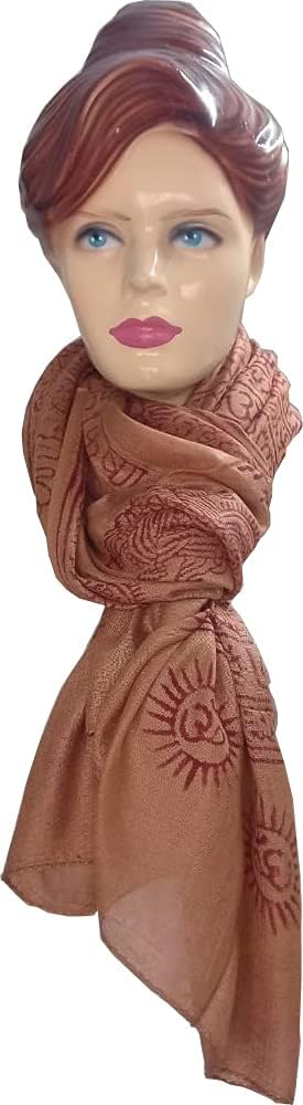 KVRINTEXX OM AUM Krishna Buddha Ganesha Shiva yoga spiritual auspicious Pooja Hindu Religious Indian prayer scarf...