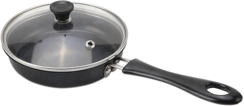 Egg Frying Pan, 4.7-Inch Single Egg Durable Small Pan with Handle, Nonstick Frying Pan With Lid Covered, Heat Resistant Small Egg Skillet Cooking ...